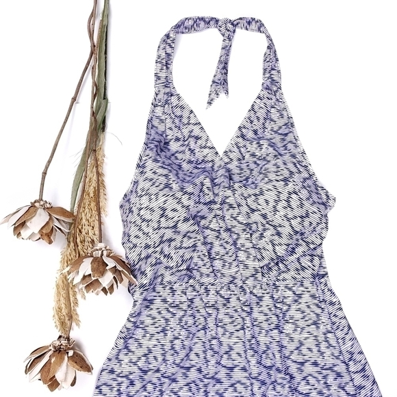 Athleta Blue Boho Halter Top Athleisure Dress Size 0 - Picture 2 of 12